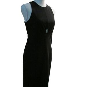 RACHEL RACHEL ROY Keyhole Cutout Elegant Polished Sheath Dress-Black- Small NWT